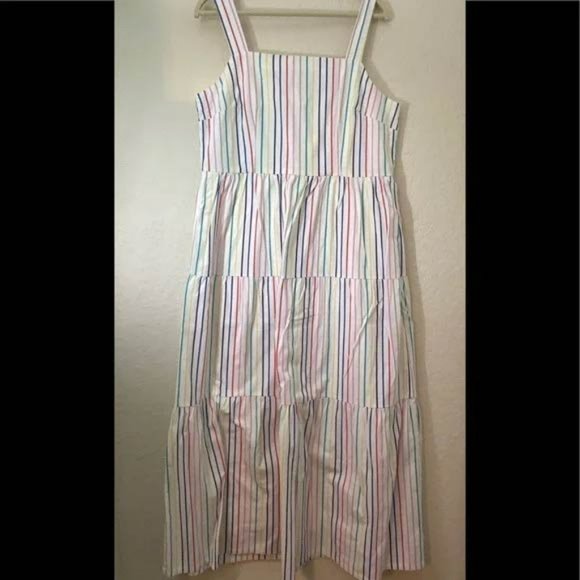 J. Crew Dresses & Skirts - J.CREW Tiered Rainbow Dress